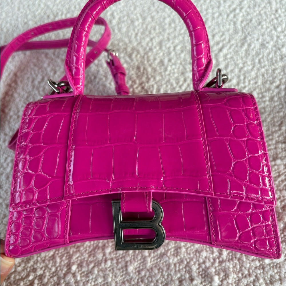 Balenciaga Pink Hourglass XS Handbag